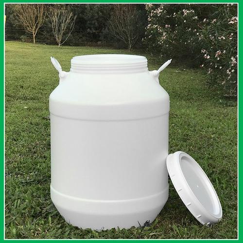 奥思盾工厂批发定制食品塑料发酵桶35升圆桶大口桶白色35升带盖乳液